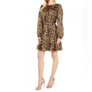 MILLY Mini Elma Cheetah Burnout Dress Size 8